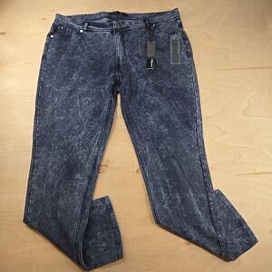 Love Bites Stretch Pants Size 3X Navy Blue Dyed XXXL NWT